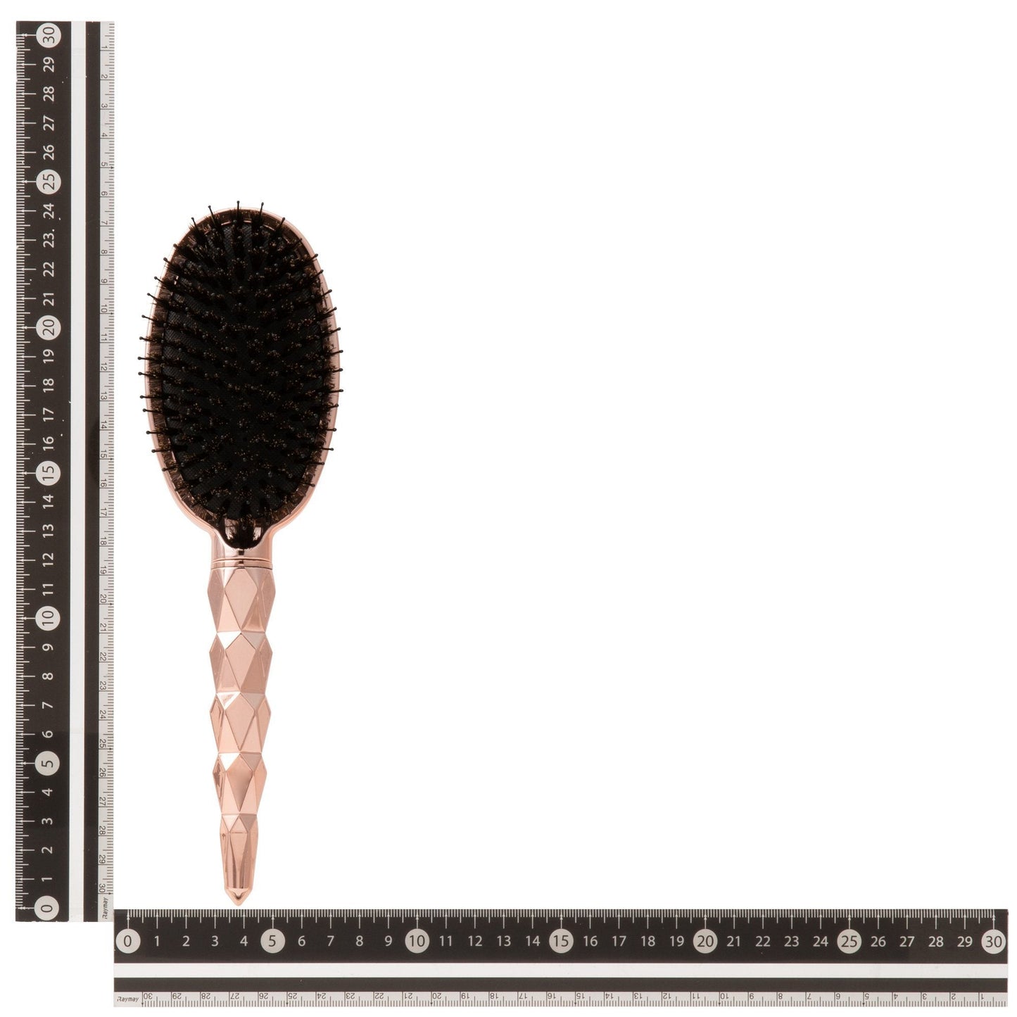 Sif Dual Oval Hairbrush Shiny Pink Gold