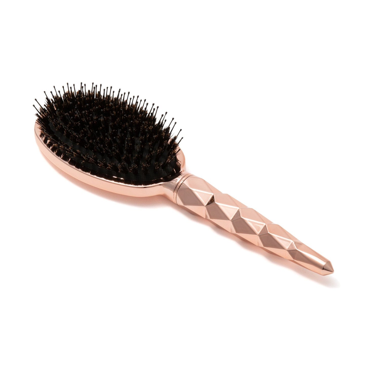 Sif Dual Oval Hairbrush Shiny Pink Gold