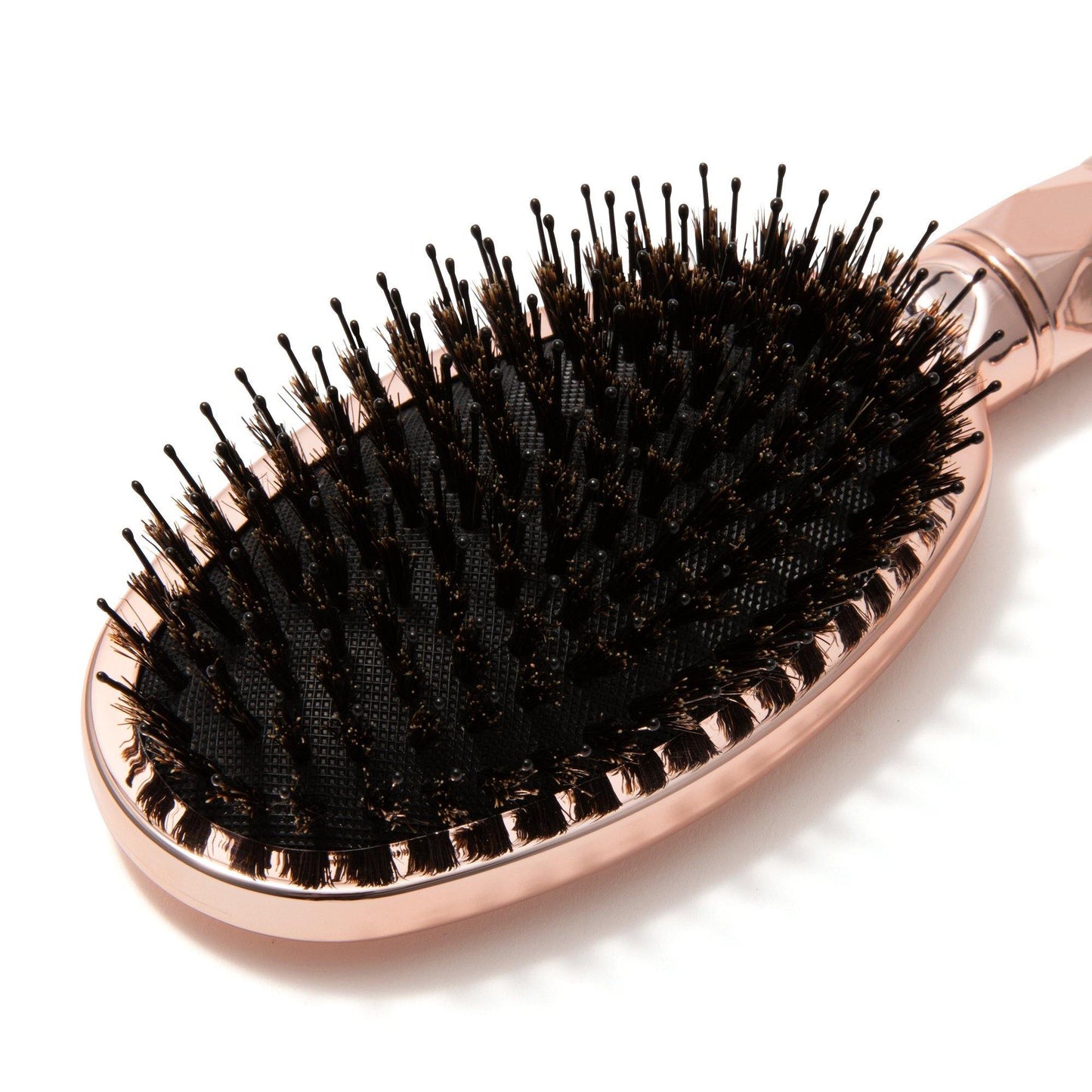 Sif Dual Oval Hairbrush Shiny Pink Gold