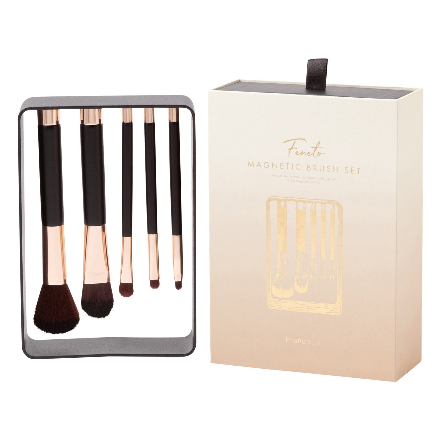 Feneto Magnetic Makeup Brush Set Bk